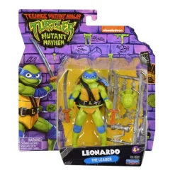 Turtles Mutant Mayhem Figur m/ tilbehør 12cm - Leonardo