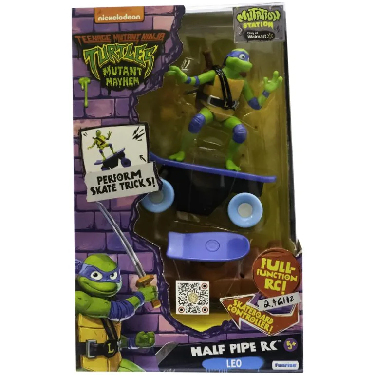 Turtles Mutant Mayhem Radiostyrt Skateboard - Leonardo