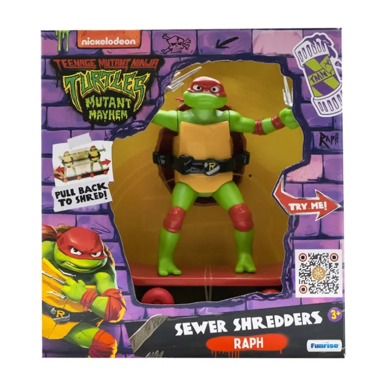 Turtles Mutant Mayhem Sewer Shredders Figur - Raphael