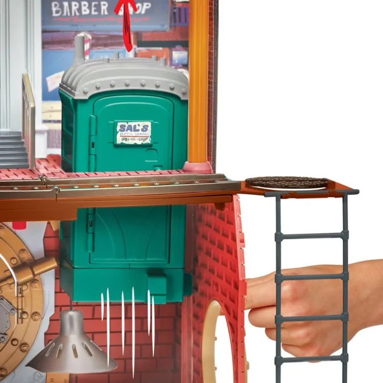 Turtles Mutant Mayhem Stort Lekesett m/ 20+ funksjoner - Sewer Lair Dlx